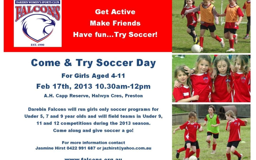 Junior Soccer 4-11 years olds Come and Try Day