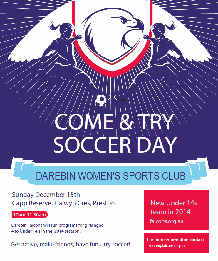 Come and Try Soccer Day December 15th