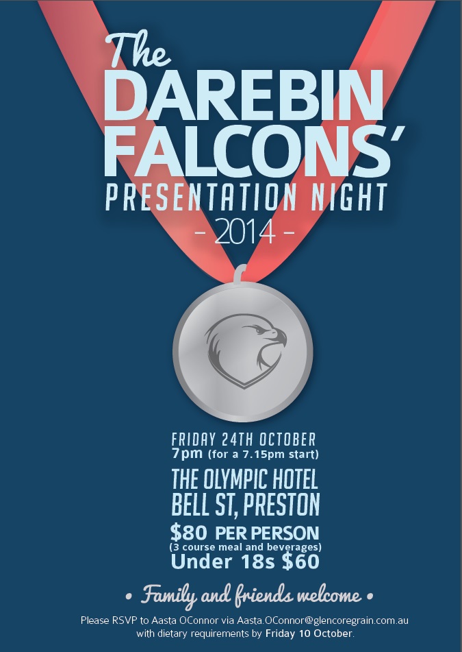 Darebin Falcons Presentation Night 2014
