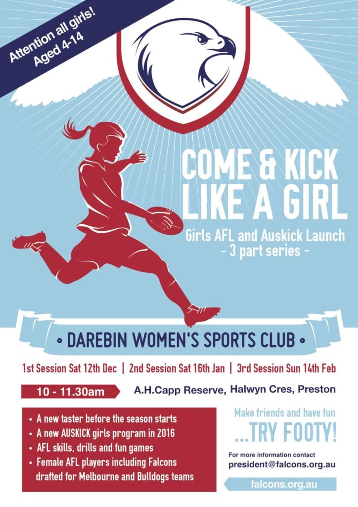 Darebin Girls Auskick Flyer
