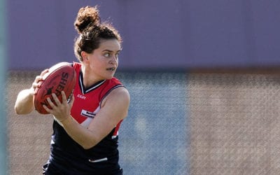 McDonald back in AFLW colours.