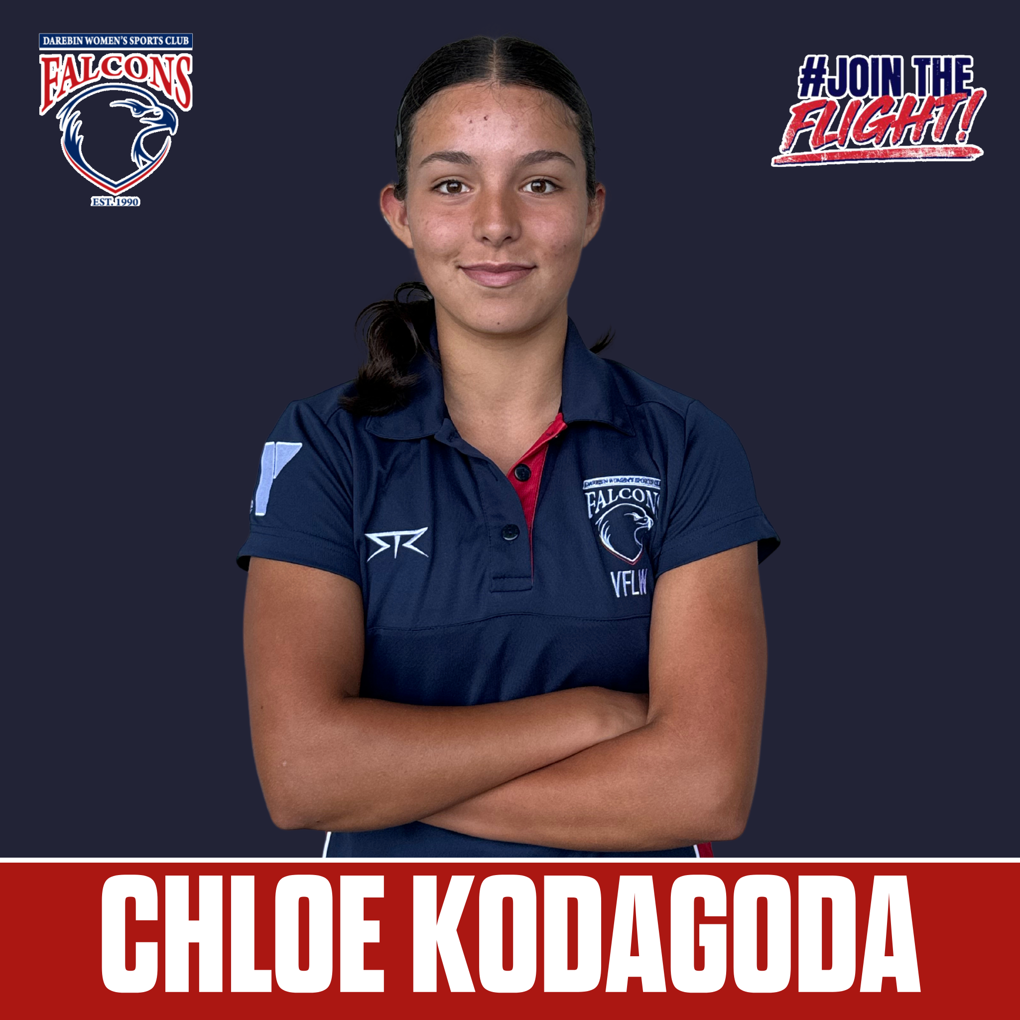 Darebin Falcons VFLW player - Chloe Kodagoda