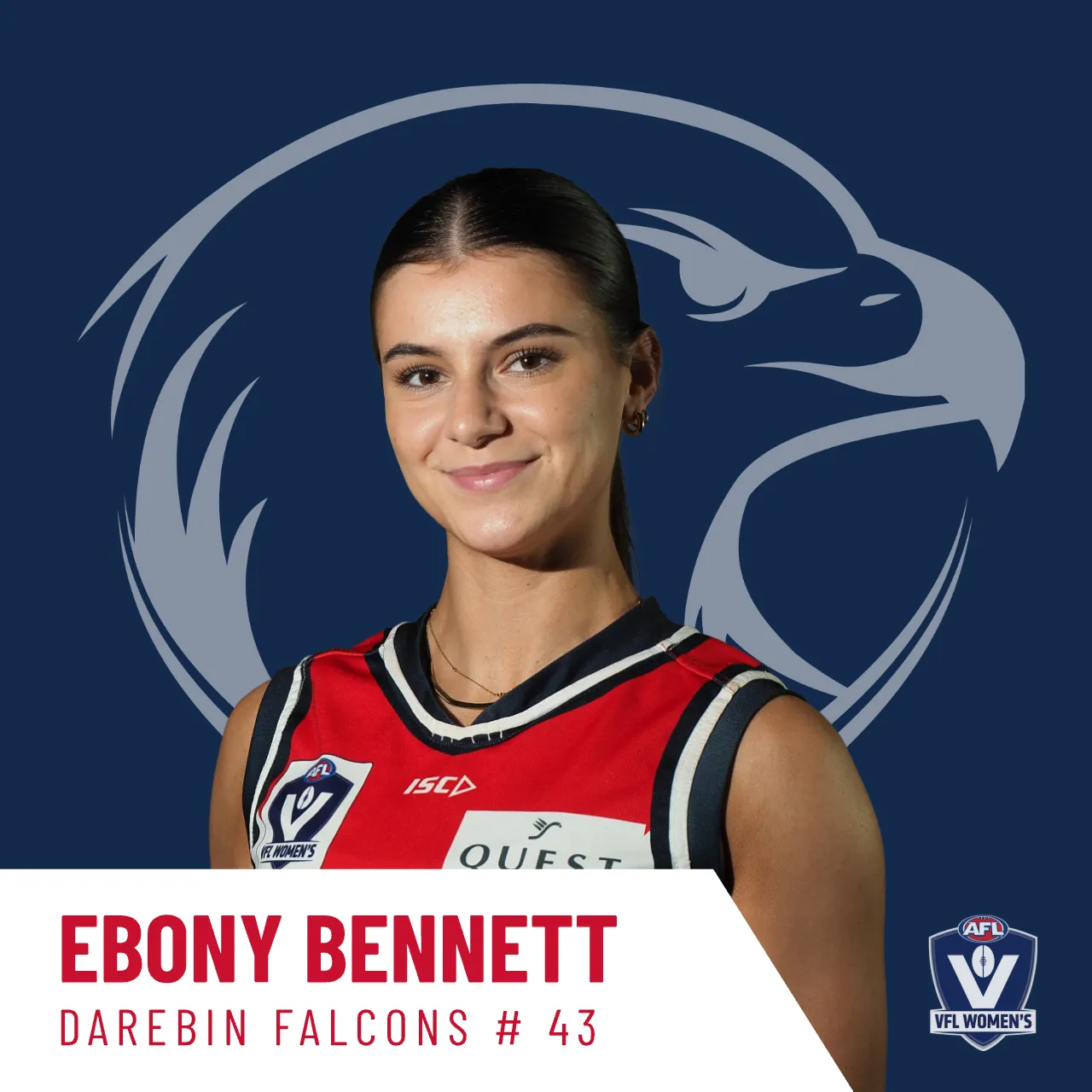 Ebony Bennett - Darebin Falcons VFLW #43
